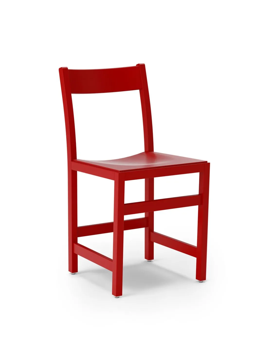 Massproductions Waiter Chair Red Lacquered Beech