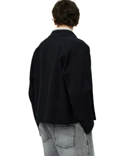 Mfpen Leisure Woven Zip Up Black