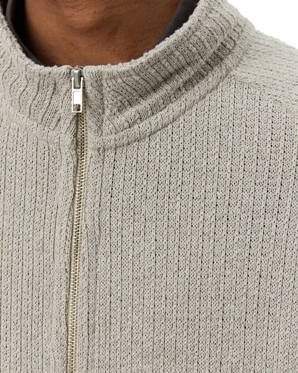 Mfpen Leisure Zip Sweater Oatmeal