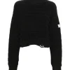 MM6 Maison Margiela Cropped Crewneck Black