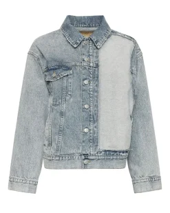 MM6 Maison Margiela Washed Denim Jacket Light Blue