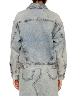 MM6 Maison Margiela Washed Denim Jacket Light Blue