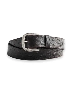 MOLEBO Ostrich Belt Brown