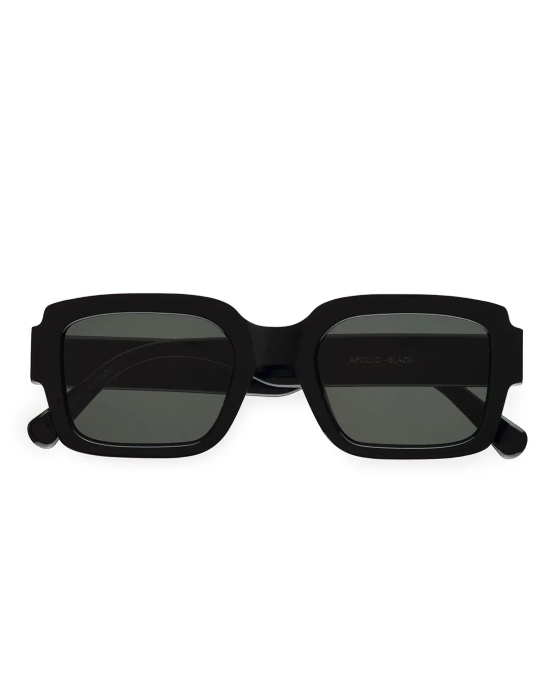 Monokel Eyewear Apollo Black Green Solid Lens