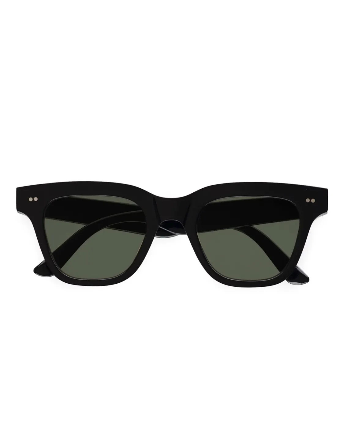 Monokel Eyewear Ellis Black Green Solid Lens