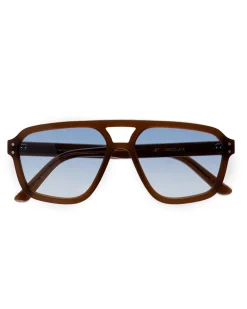 Monokel Eyewear Jet Chocolate Blue Gradient Lens