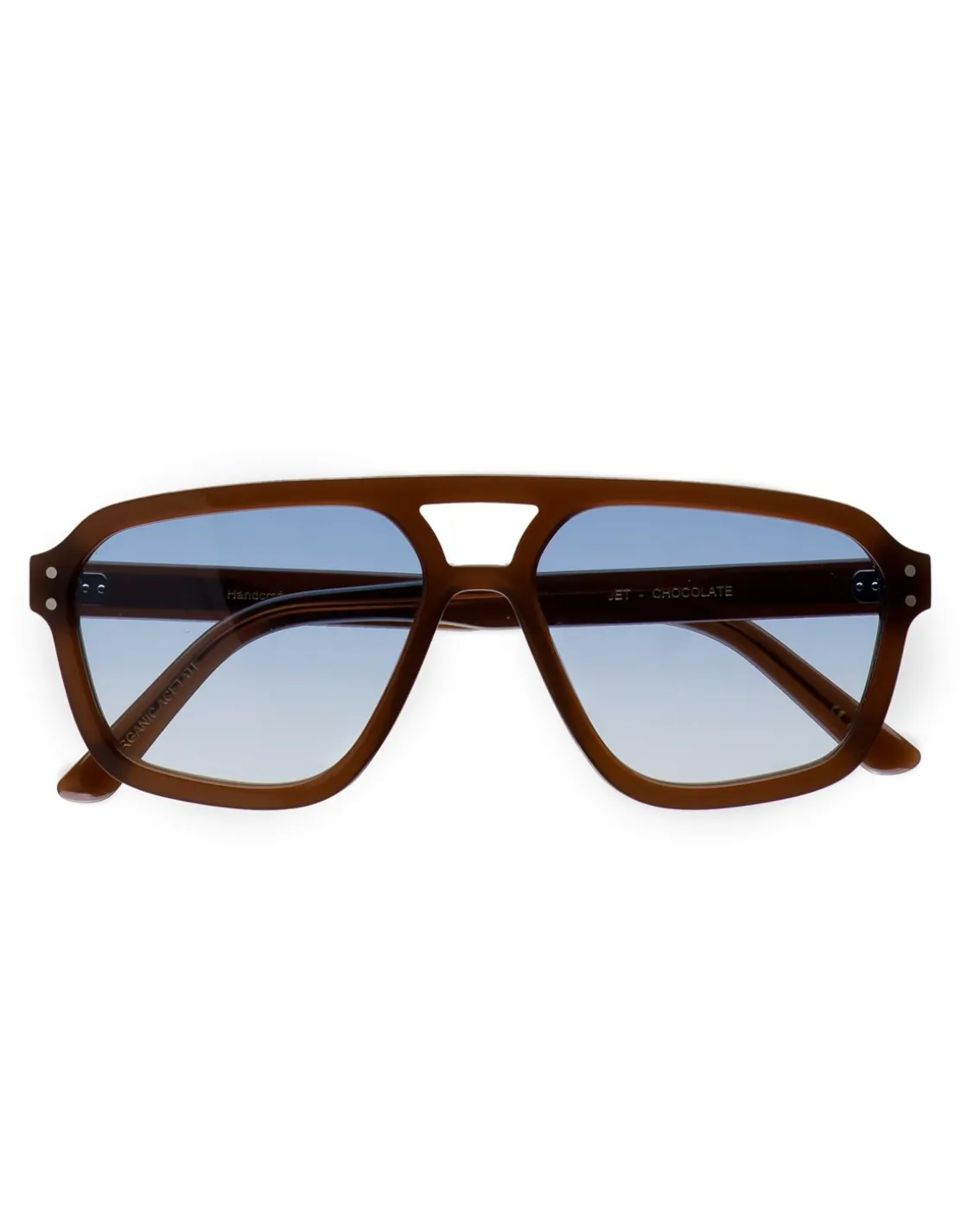 Monokel Eyewear Jet Chocolate Blue Gradient Lens