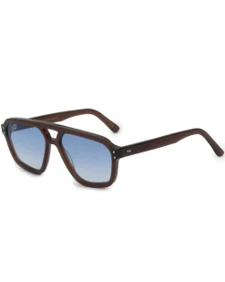 Monokel Eyewear Jet Chocolate Blue Gradient Lens