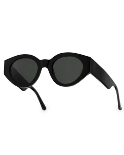 Monokel Eyewear Polly Black Green Solid Lens