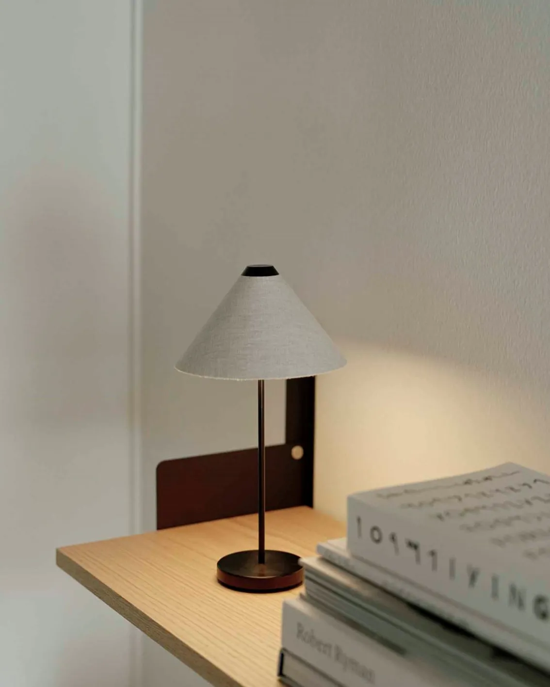 New Works Brolly Portable Table Lamp Linen
