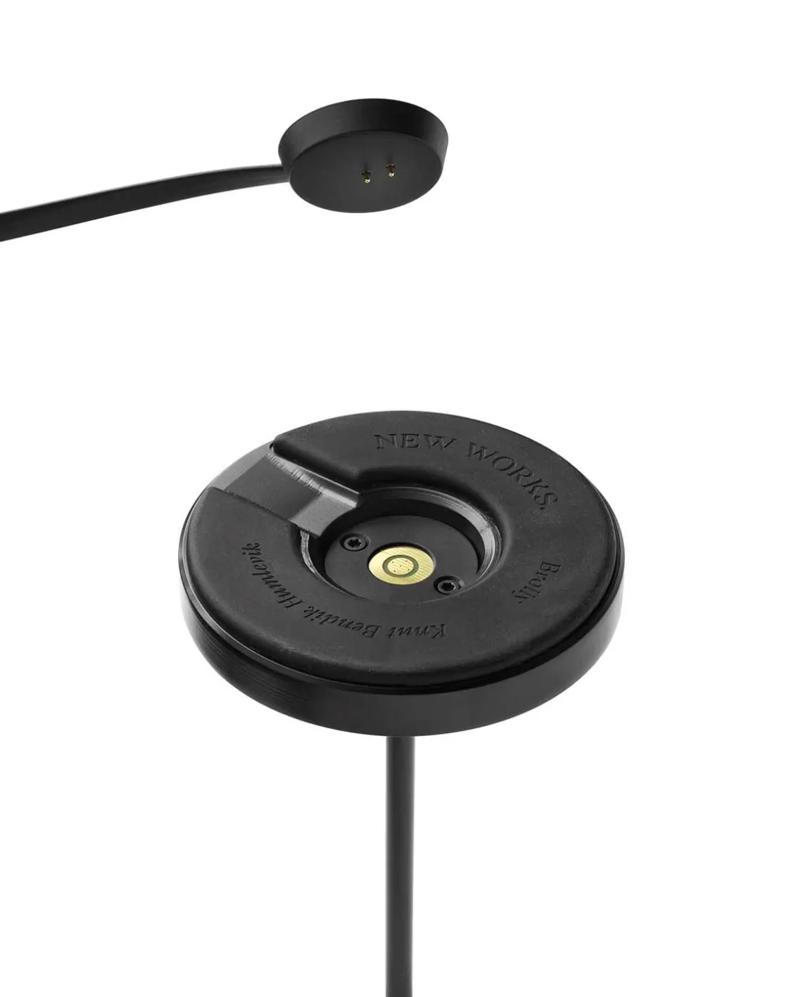 New Works Brolly Portable Table Lamp Steel Black