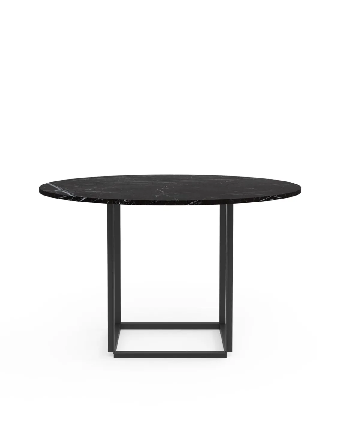 New Works Florence Dining Table Ø120 Black Marquina