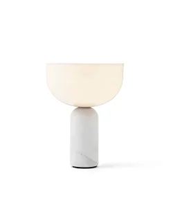 New Works Kizu Portable Table Lamp White Marble