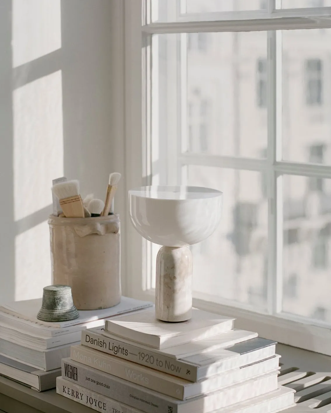 New Works Kizu Portable Table Lamp Kunis Breccia