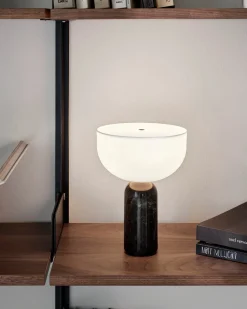 New Works Kizu Portable Table Lamp Black Marble