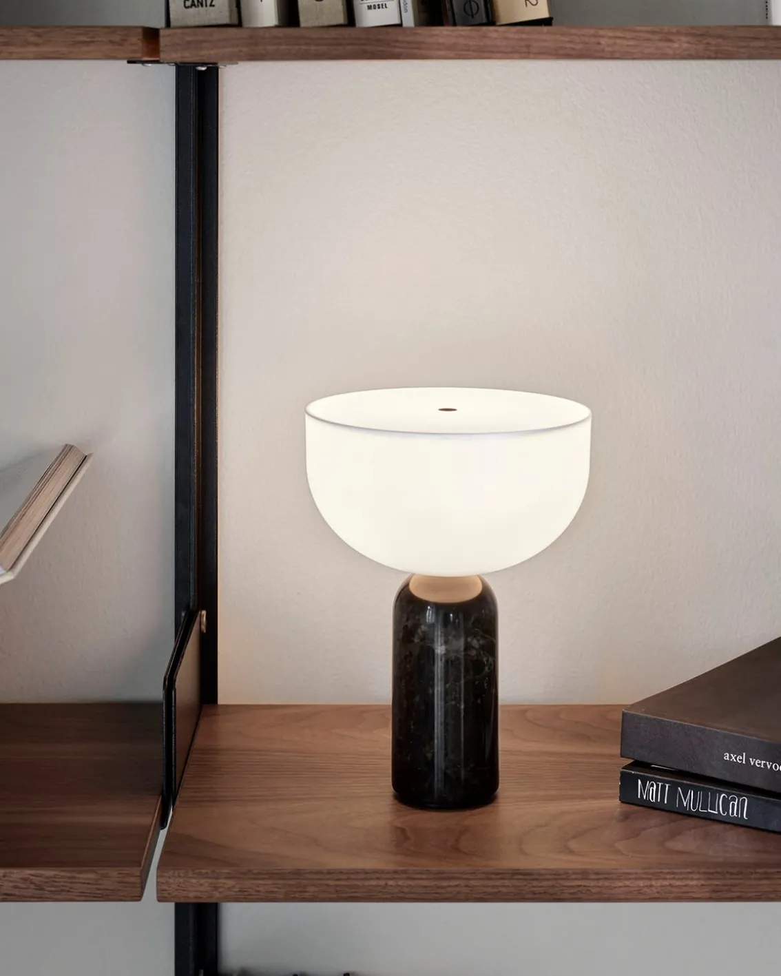 New Works Kizu Portable Table Lamp Black Marble