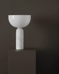 New Works Kizu Table Lamp Large White Marble