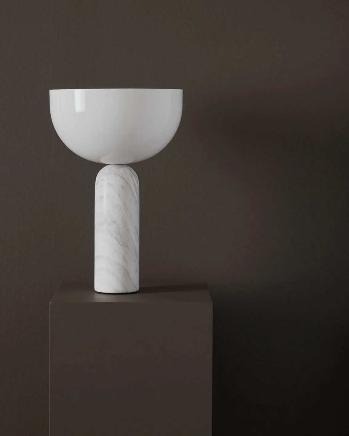 New Works Kizu Table Lamp Large White Marble