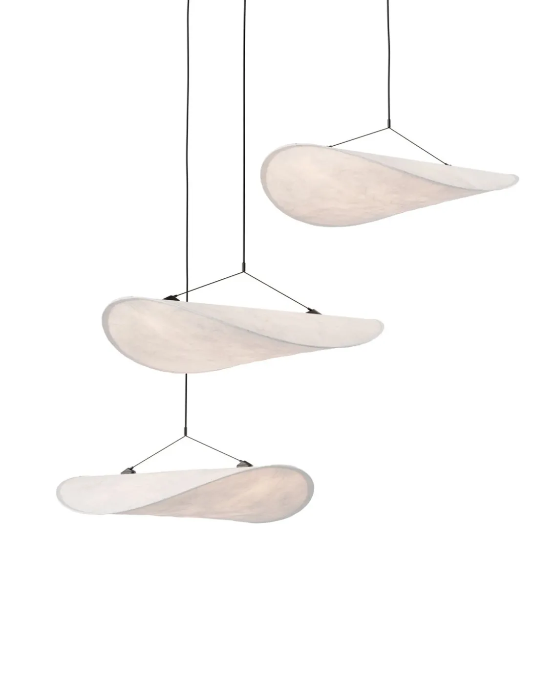 New Works Tense Chandelier Ø55 Cm White Tyvek