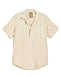 OAS Cuba Waffle Shirt Ecru