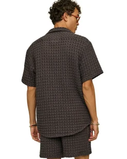 OAS Cuba Waffle Shirt Nearly Black