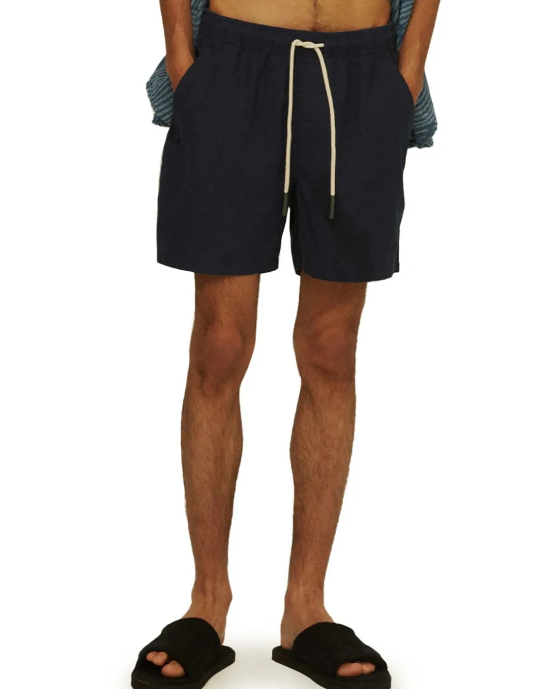 OAS Linen Shorts Navy