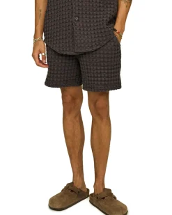 OAS Waffle Shorts Nearly Black Porto