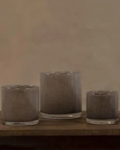 Olsson & Jensen Luna Candle Holder Brown/Grey