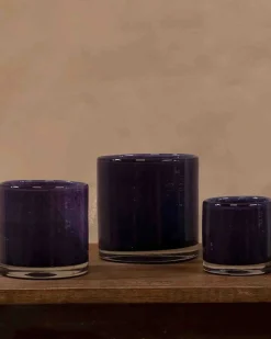 Olsson & Jensen Luna Candle Holder Purple