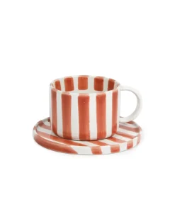 Olsson & Jensen Monica Cup & Saucer Rust