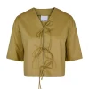 ONE and OTHER Linell Top Golden Green
