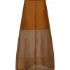 ONE and OTHER Marthe Silk Skirt Olive Green