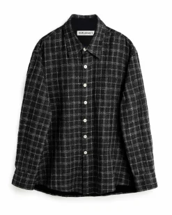 Our Legacy Above Shirt Black Fishnet Cloth