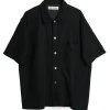 Our Legacy Box Shirt Shortsleeve Black Boucle