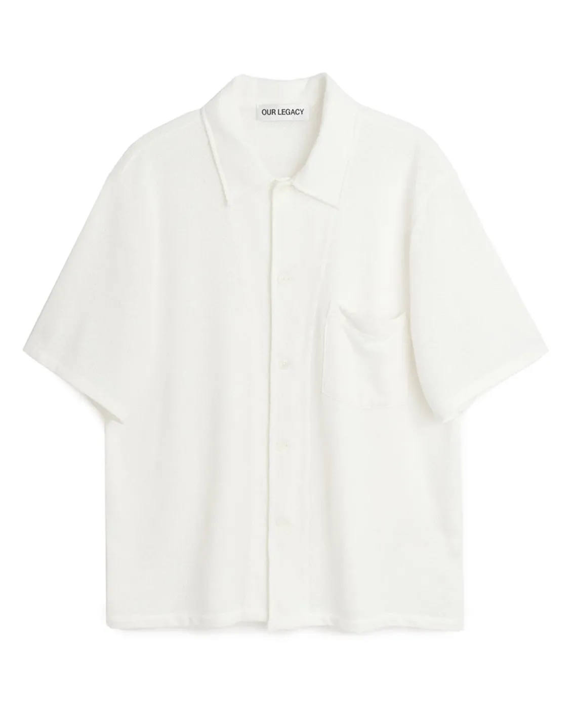 Our Legacy Box Shirt Shortsleeve White Boucle