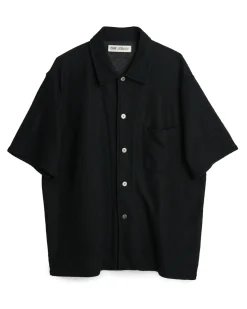 Our Legacy Box Shirt Shortsleeve Black Boucle