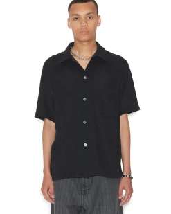 Our Legacy Box Shirt Shortsleeve Black Boucle