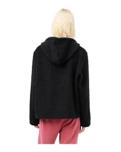 Our Legacy Full Zip Hood Black Hairy Wool