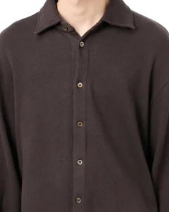 Our Legacy Recovery Shirt Deep Brown Fuzzy Fleece