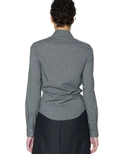 Our Legacy Slim Zip Shirt Ripe Antracite Grainy Wool