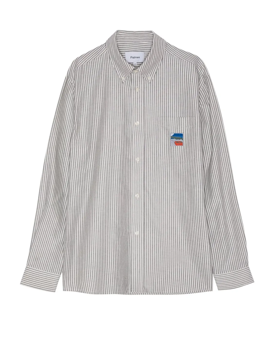 Palmes Deuce Oxford Shirt Charcoal Stripe