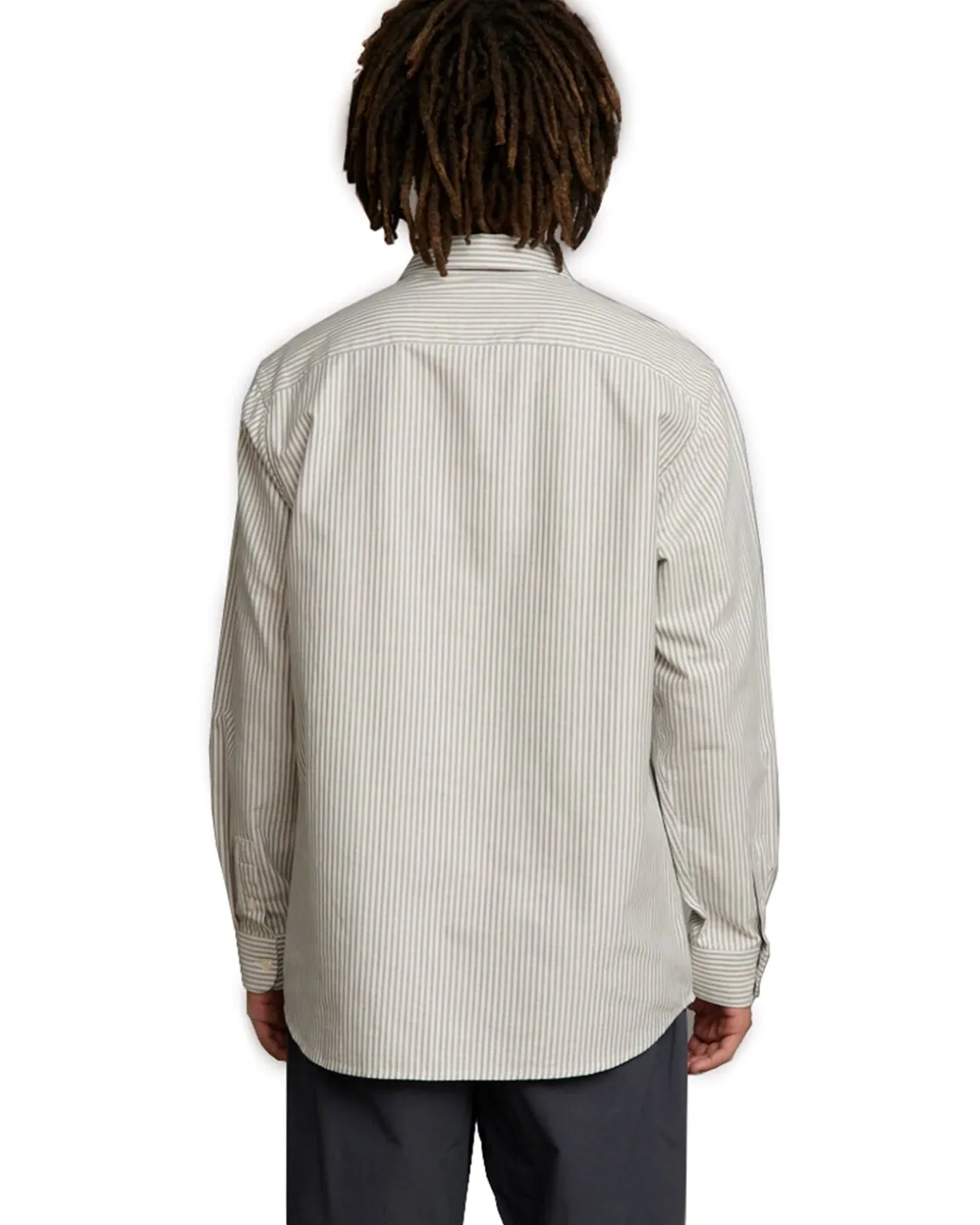 Palmes Deuce Oxford Shirt Charcoal Stripe