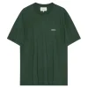 Palmes Dyed T-Shirt Dark Green/White