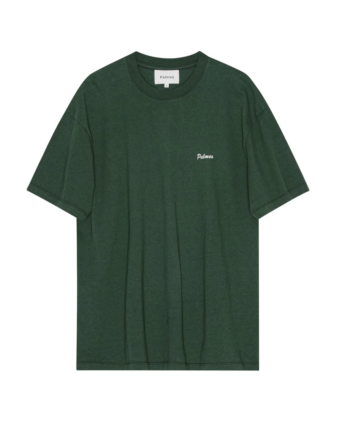 Palmes Dyed T-Shirt Dark Green/White