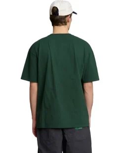 Palmes Dyed T-Shirt Dark Green/White