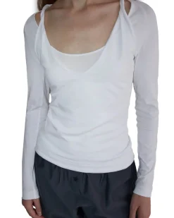 Paloma Wool Camille Long Sleeve Top White