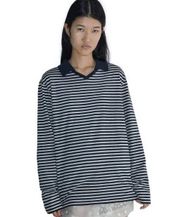 Paloma Wool Gondolieri Polo Sweater Navy