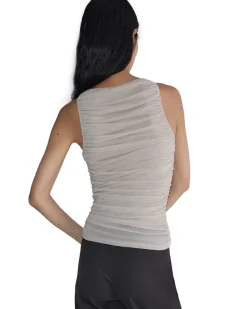 Paloma Wool Hari Gathered Top Beige