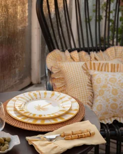Pick a Poppy Bell Napkin Light Yellow
