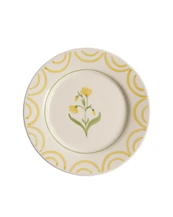 Pick a Poppy Cottage Flower Dinner Plate Yellow